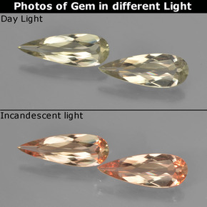 Achetez naturel 2,22ct jaune diaspore à changement de couleur gems, en forme de poire, en provenance turquie chez gemselect. en stock, livraison internationale!
