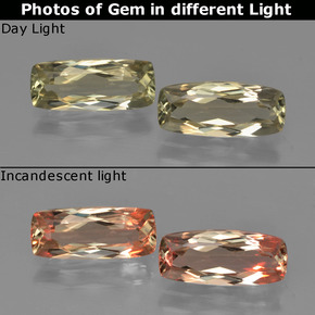 Achetez naturel 2,61ct jaune diaspore à changement de couleur gems, coupe coussin, en provenance turquie chez gemselect. en stock, livraison internationale!