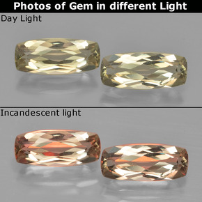 Achetez naturel 3,01ct jaune diaspore à changement de couleur gems, coupe coussin, en provenance turquie chez gemselect. en stock, livraison internationale!