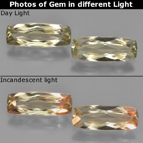Achetez naturel 2,78ct jaune diaspore à changement de couleur gems, coupe coussin, en provenance turquie chez gemselect. en stock, livraison internationale!