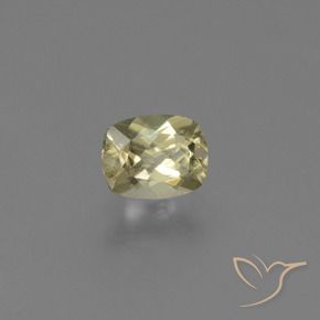 Diaspore Couleur Changeant Jaune pâle naturelle Coussin, 0.76 ct, VS