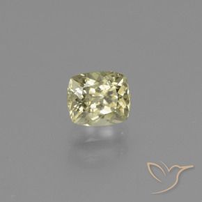 Diaspore Couleur Changeant Jaune pâle naturelle Coussin, 0.86 ct, VS