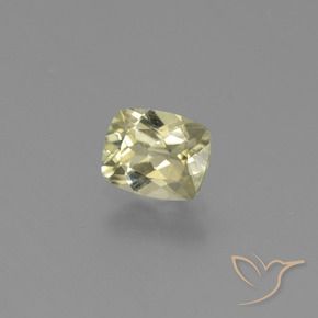Diaspore Couleur Changeant Jaune très clair naturelle Coussin, 0.78 ct, VS