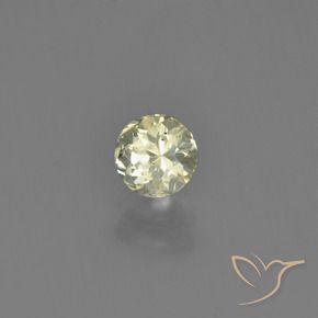 Diaspore à changement de couleur jaune naturelle coupe roude, 0,61 ct, VS