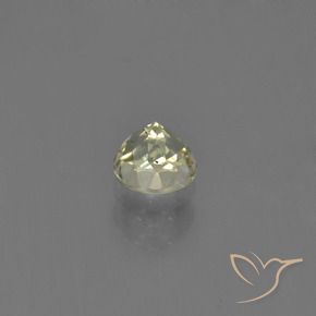 Diaspore à changement de couleur jaune naturelle coupe roude, 0,61 ct, VS