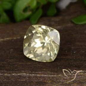 Diaspore Couleur Changeant Jaune moelleux naturelle Coussin, 0.80 ct, VVS-VS