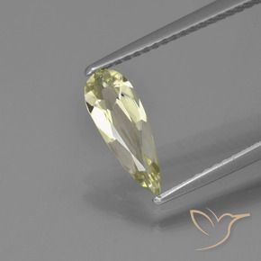Diaspore Couleur Changeant Jaune moyen naturelle En forme de poire, 0.76 ct, VVS-VS