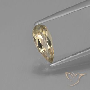 Diaspore Couleur Changeant Jaune terreux naturelle En forme de poire, 0.70 ct, VVS-VS
