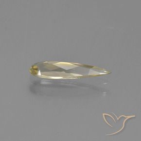 Diaspore Couleur Changeant Jaune terreux naturelle En forme de poire, 0.82 ct, VVS-VS