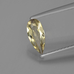 Diaspore à changement de couleur jaune naturelle en forme de poire, 0,61 ct, VVS-VS