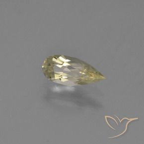 Diaspore Couleur Changeant Jaune doré clair naturelle En forme de poire, 0.61 ct, VVS-VS