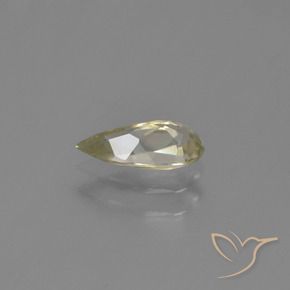 Diaspore Couleur Changeant Jaune doré clair naturelle En forme de poire, 0.61 ct, VVS-VS