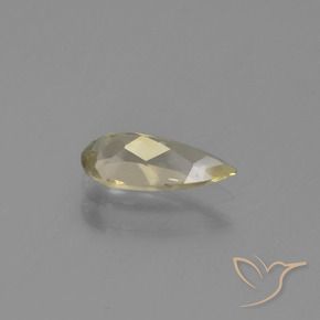 Diaspore Couleur Changeant Jaune chaud naturelle En forme de poire, 0.74 ct, VS