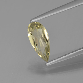 Diaspore à changement de couleur jaune naturelle en forme de poire, 0,75 ct, VVS-VS
