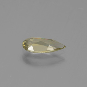 Diaspore à changement de couleur jaune naturelle en forme de poire, 0,75 ct, VVS-VS
