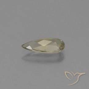 Diaspore Couleur Changeant Jaune doré très clair naturelle En forme de poire, 1.09 ct, VVS-VS