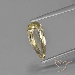 Diaspore Couleur Changeant Jaune chaud naturelle En forme de poire, 1.14 ct, VS