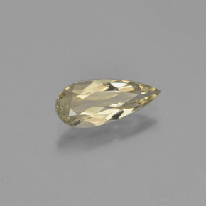 Diaspore à changement de couleur jaune naturelle en forme de poire, 1,29 ct, VS