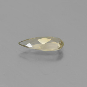 Diaspore à changement de couleur jaune naturelle en forme de poire, 1,29 ct, VS