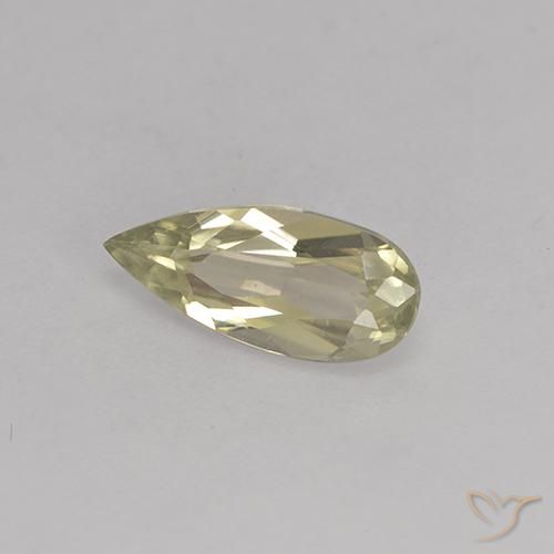 Diaspore à changement de couleur jaune naturelle en forme de poire, 1,00 ct, VVS-VS