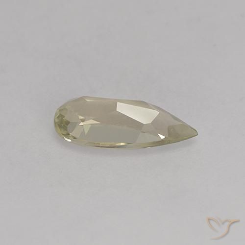 Diaspore à changement de couleur jaune naturelle en forme de poire, 1,00 ct, VVS-VS