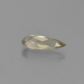 Diaspore à changement de couleur jaune naturelle en forme de poire, 1,30 ct, VVS-VS