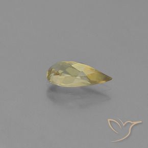 Diaspore Couleur Changeant Jaune chaud naturelle En forme de poire, 1.08 ct, VVS-VS