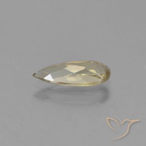 Diaspore Couleur Changeant Jaune terreux naturelle En forme de poire, 1.40 ct, VVS-VS
