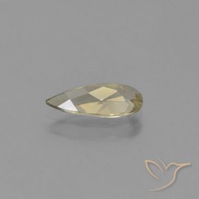 Diaspore Couleur Changeant Jaune chaud naturelle En forme de poire, 1.15 ct, VVS-VS