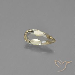 Diaspore Couleur Changeant Jaune doré très clair naturelle En forme de poire, 0.79 ct, VVS-VS