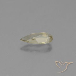 Diaspore Couleur Changeant Jaune doré très clair naturelle En forme de poire, 0.79 ct, VVS-VS