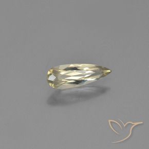Diaspore Couleur Changeant Jaune très clair naturelle En forme de poire, 0.64 ct, VVS-VS