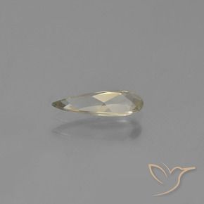 Diaspore Couleur Changeant Jaune très clair naturelle En forme de poire, 0.64 ct, VVS-VS