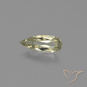 Diaspore Couleur Changeant Jaune clair naturelle En forme de poire, 0.77 ct, VVS-VS