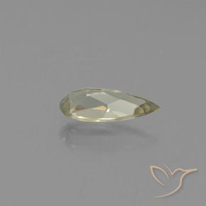 Diaspore Couleur Changeant Jaune clair naturelle En forme de poire, 0.77 ct, VVS-VS
