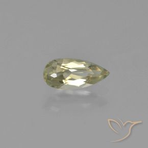 Diaspore Couleur Changeant Beige jaune naturelle En forme de poire, 0.76 ct, VVS-VS