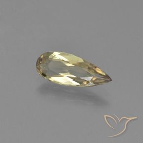Diaspore Couleur Changeant Jaune terreux naturelle En forme de poire, 1.31 ct, VVS-VS
