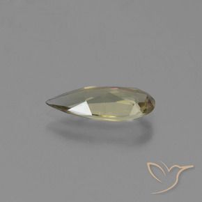 Diaspore Couleur Changeant Jaune terreux naturelle En forme de poire, 1.31 ct, VVS-VS