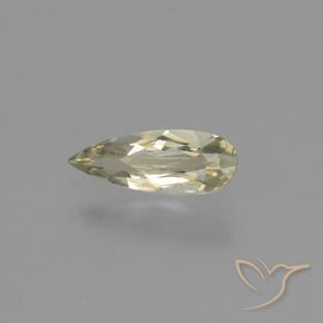 Diaspore Couleur Changeant Jaune très clair naturelle En forme de poire, 0.69 ct, VVS-VS