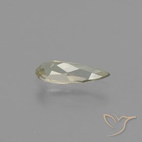 Diaspore Couleur Changeant Jaune très clair naturelle En forme de poire, 0.69 ct, VVS-VS