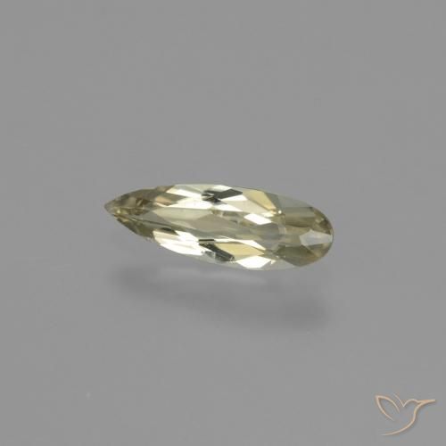 Diaspore Couleur Changeant Jaune doré très clair naturelle En forme de poire, 0.63 ct, VVS-VS