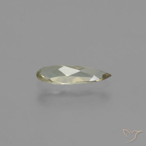 Diaspore Couleur Changeant Jaune doré très clair naturelle En forme de poire, 0.63 ct, VVS-VS