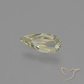 Diaspore Couleur Changeant Beige jaune naturelle En forme de poire, 0.63 ct, VVS-VS