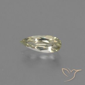 Diaspore Couleur Changeant Jaune très clair naturelle En forme de poire, 0.77 ct, VS-SI