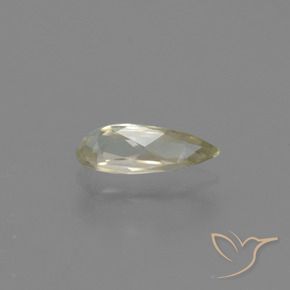 Diaspore Couleur Changeant Jaune très clair naturelle En forme de poire, 0.77 ct, VS-SI