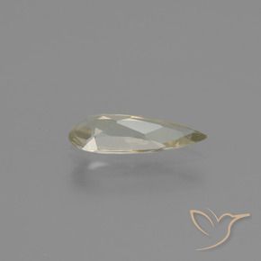 Diaspore Couleur Changeant Jaune très clair naturelle En forme de poire, 0.70 ct, VVS-VS