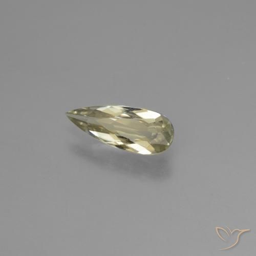 Diaspore Couleur Changeant Jaune pâle naturelle En forme de poire, 0.97 ct, VVS-VS
