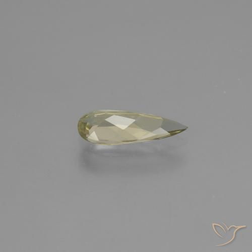 Diaspore Couleur Changeant Jaune pâle naturelle En forme de poire, 0.97 ct, VVS-VS