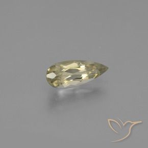 Diaspore Couleur Changeant Jaune clair naturelle En forme de poire, 1.35 ct, VVS-VS