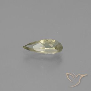 Diaspore Couleur Changeant Jaune clair naturelle En forme de poire, 1.35 ct, VVS-VS